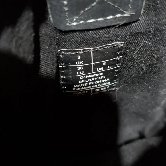 NWT Dr. Martens Black Leather Boots with Gold Stitching - Picture 10 of 10